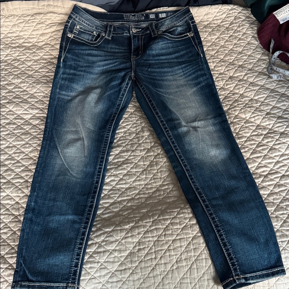 Miss Me Ankle Skinny Jeans with Embroidered Pocket - Picture 8 of 9
